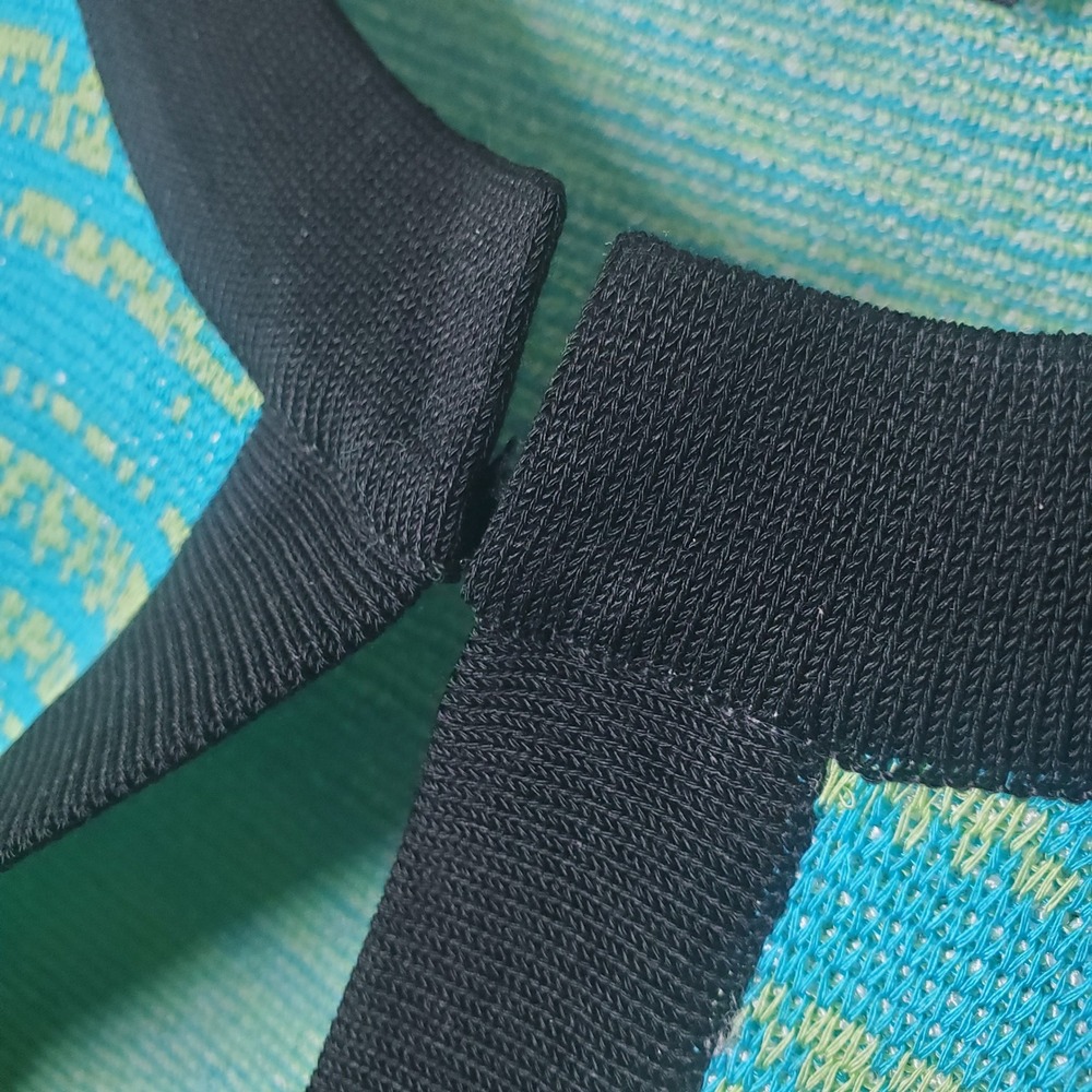 Ming Wang Sweater Knit Jacket Blazer Green Turquoise Striped Open Front Large - Picture 10 of 13